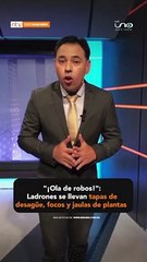 Ola de robos en la ciudad, los delincuentes roban de todo