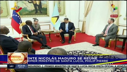 Pdte. Nicolás Maduro se reúne con el primer ministro de Santa Lucía Philip Pierre