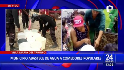 VMT: Municipio abastece de agua a comedores populares