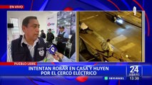 Intentan robar casa y huyen derribando cerco eléctrico