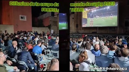 Diffusion de la coupe du monde de rugby à TRETS FRANCE ITALIE 6OCT2023