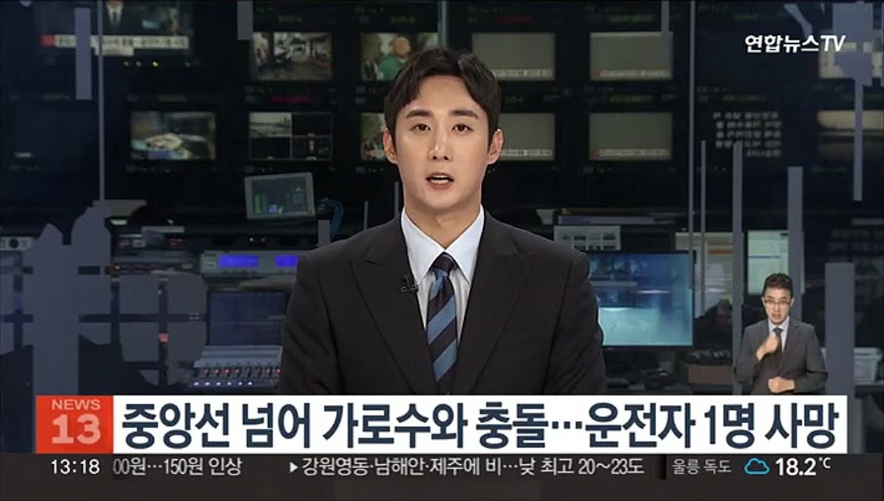 중앙선 넘어 가로수와 충돌…운전자 1명 사망