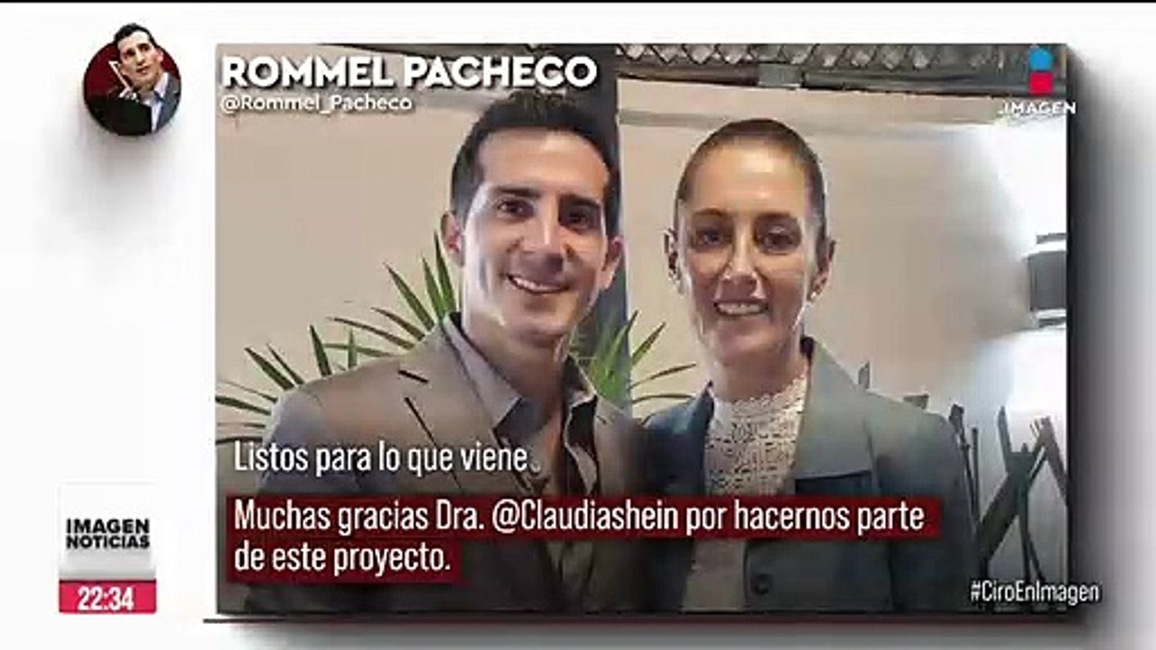 “Listos para lo que viene”: Rommel Pacheco publica imagen junto a Claudia Sheinbaum