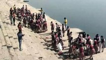 500 students cleaned the ghat