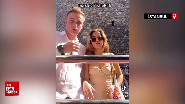 İstanbul'da genç kız erkek arkadaşına evlenme teklifi etti