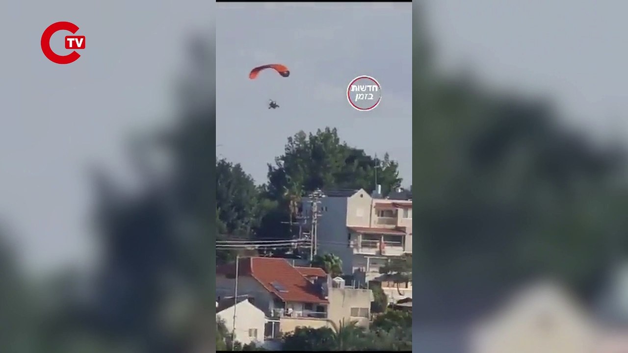 İsrail'e paramotor ile geçtiler