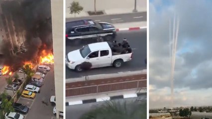 Impactantes imágenes del ataque terrorista a gran escala sobre Israel
