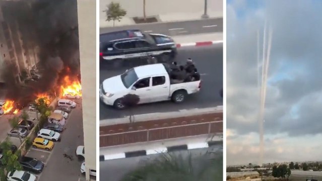 Impactantes imágenes del ataque terrorista a gran escala sobre Israel
