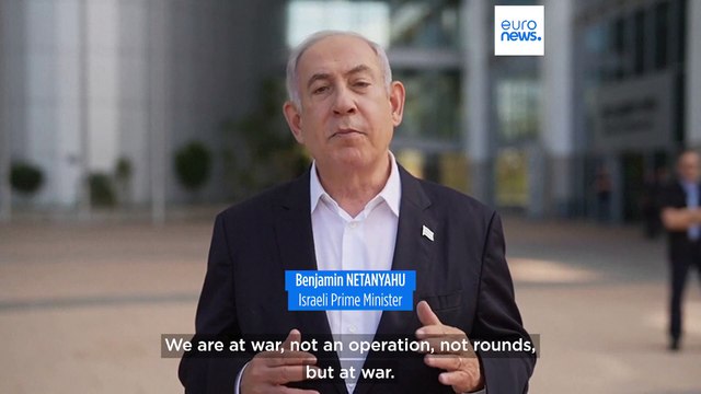 Israel launches air strikes on Gaza Strip as Netanyahu tells his country 'we are at war'
