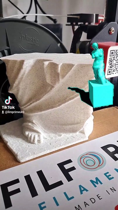 l'impression de la Venus de milo se poursuit @FILFORME (FILAMENT 3D)  #impression3dfrance  #impression3d  #worldofprinting  #imprimeur3d  #ender3neomax