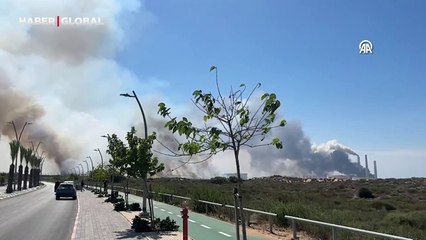 Gazze'den atılan roketlerden bazıları kentteki sanayi bölgesine isabet etti