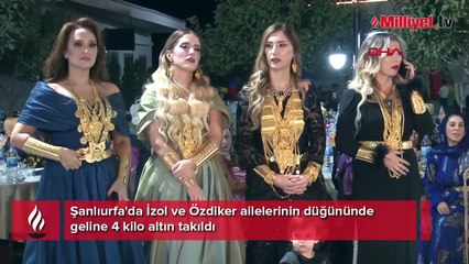 Düğün takıları bavulla taşındı! Gelin resmen altına boğuldu