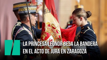 La princesa de Asturias, Leonor, jura bandera en Zaragoza