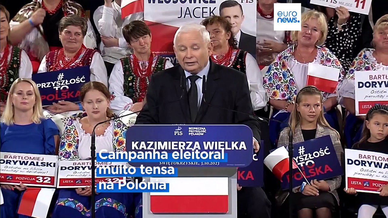 Eleições Polónia: Líder do "Lei e Justiça", no poder, desiste de participar no debate televisivo