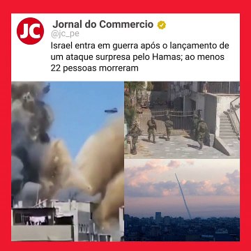 ISRAEL ENTRA EM GUERRA APÓS ATAQUE SUPRESA DO HAMAS; VEJA IMAGENS