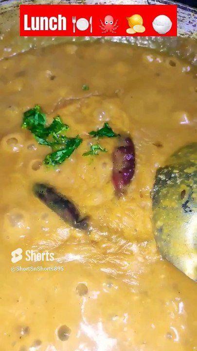 Lunch ️ _ jeera rice and dal tadka     _ Squid Fry #shorts