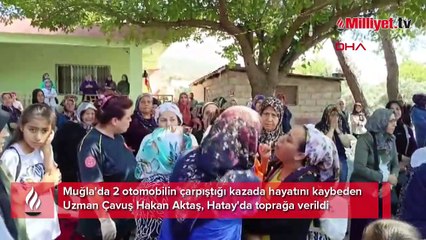 Uzman çavuş kızının gözyaşlarıyla son yolculuğuna uğurlandı!