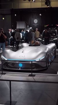 Mercedes EQ Silver Arrow. Deems a “show car” because it’s meant as an homage to the historic 1937 W125 Silver Arrow as well as an exciting teaser for electric supercars. Would you like to see this Mercedes on the streets
