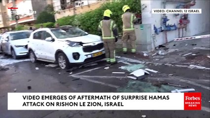 Footage Emerges Of Rishon Le Zion, Israel, After Deadly Surprise Attack By Hamas