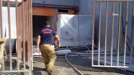 Ayvalık'ta açılışı yapılacak olan 5 yıldızlı otelde çıkan yangın korkuttu