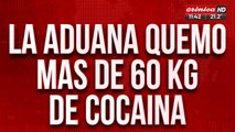 Quemaron más de 60 kilos de cocaína que estaban ocultas en barras de chocolate