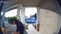 Package Delivery Driver Steals Whole Bowl of Snack Caught on Ring Camera | Doorbell Camera Video