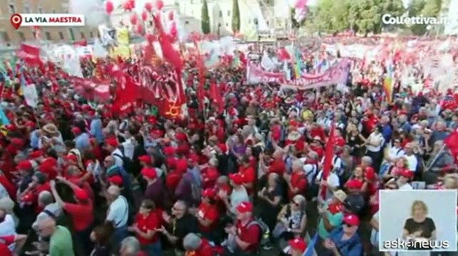 Cgil, Landini: una piazza enorme, noi vogliamo unire il Paese