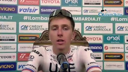 Tour de Lombardie 2023 - Tadej Pogacar : "If I have to take stock ? It was really a strange season for me..."