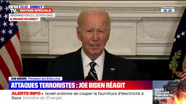 Opération déluge d'Al-Aqsa du Hamas sur Israël: les États-Unis s'assureront qu'Israël a bien tout ce dont elle a besoin , affirme Joe Biden