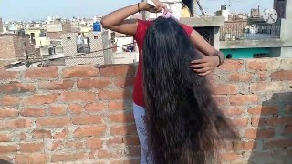 Beautiful front side hair brushing over the face------ _haircomb_hairflaunting_hairbun