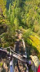 Cyclists Descends Beautiful Ridgeline Trail in Belgium