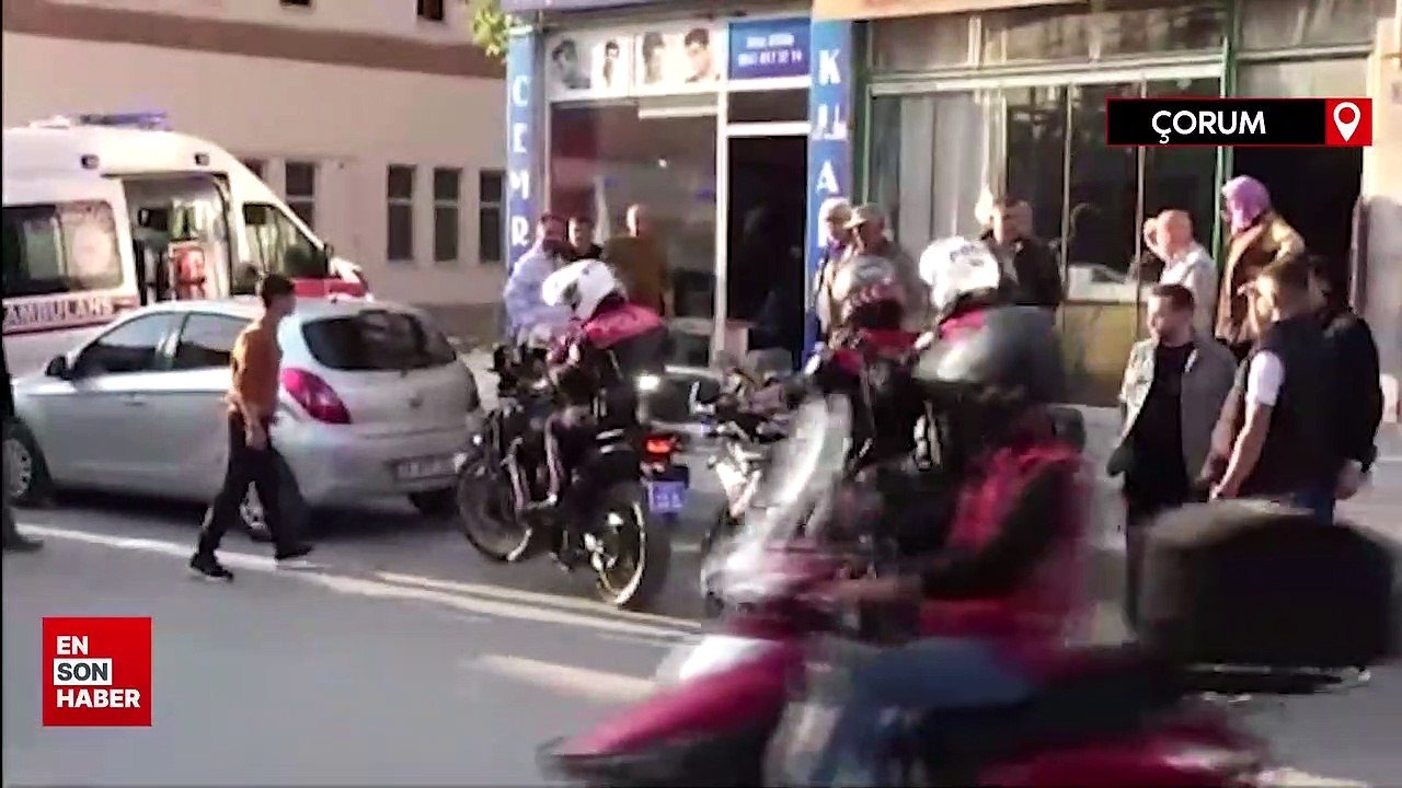 Çorum'da iş yerinde silahlı saldırıya uğrayan berber yaralandı