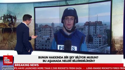 Gazze'de kuleye yapılan saldırı canlı yayına yansıdı