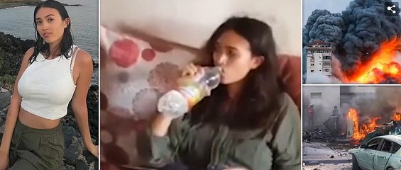 Shocking moment Israeli student, 25, is kidnapped from desert concert by Hamas  and separated from her still-missing boyfriend - as her family share footage of her being held in Gaza  - as Israel strikes back after terrorists killed at least 300