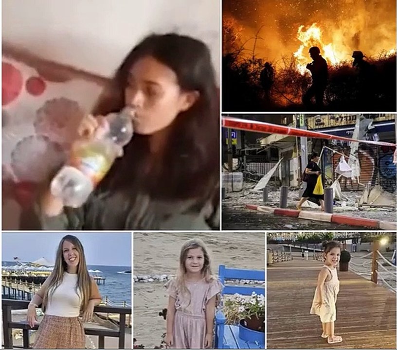 Innocent victims snatched by Hamas: Student, 25, screams 'don't kill me!' as she is kidnapped from a rave by terrorists - who also took mom, 34, and her two young girls in terrifying series of raids into Israel