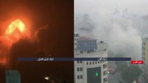 أعمدة الدخان ترتفع في مناطق بوسط غزة جراء قصف إسرائيلي