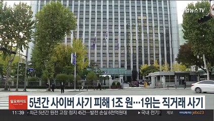 5년간 사이버사기 피해 1조원…1위는 직거래 사기