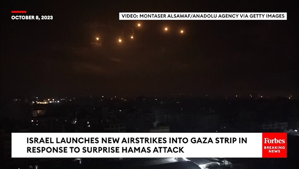 Israel Continues To Fire Airstrikes Into Gaza Strip In Response To Surprise Attack By Hamas