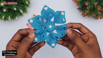 How to Make Christmas Snowflakes | Snowflakes Making Tutorial | DIY Christmas Tree Ornaments