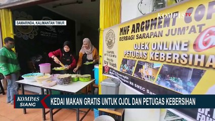 Jumat Berkah, Warung Ini Gratiskan Makanan untuk Para Ojol dan Petugas Kebersihan