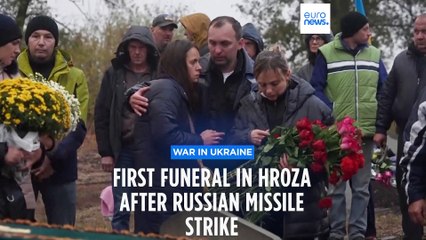 Hroza begins to bury the 52 people killed by deadliest Russian strike on Ukraine in months