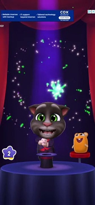 My Talking Tom 2 on stage.