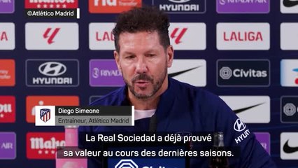9e j. - Pour Simeone, la Real Sociedad est un concurrent pour le top 4