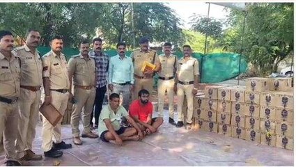 अवैध शराब के खिलाफ पुलिस की बड़ी कार्रवाई,कंटेनर से जखीरा बरामद