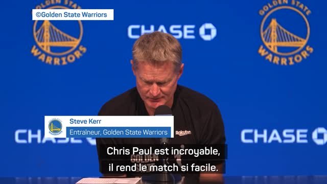 Golden State Warriors - Kerr encense Chris Paul : On sait qu'il va faire le bon choix, encore et encore