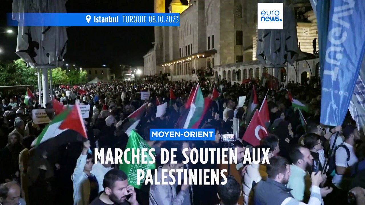 Des marches en soutien aux Palestiniens au Moyen-Orient