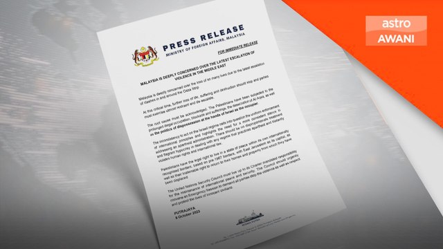 Malaysia simpati penindasan terhadap Palestin, gesa UNSC bertindak