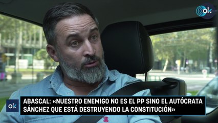 Abascal: «Nuestro enemigo no es el PP sino el autócrata Sánchez que está destruyendo la Constitución»
