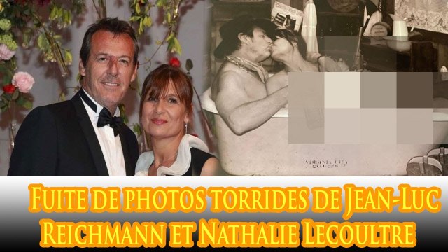 Rougissant à l'image torride de Jean- Luc Reichmann et Nathalie Lecoultre dans le bain