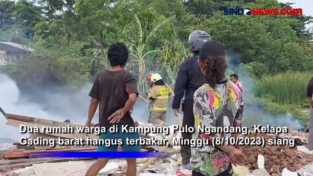 Kebakaran Hanguskan Dua Rumah di Kelapa Gading Hangus, Berawal dari Pembakaran Sampah